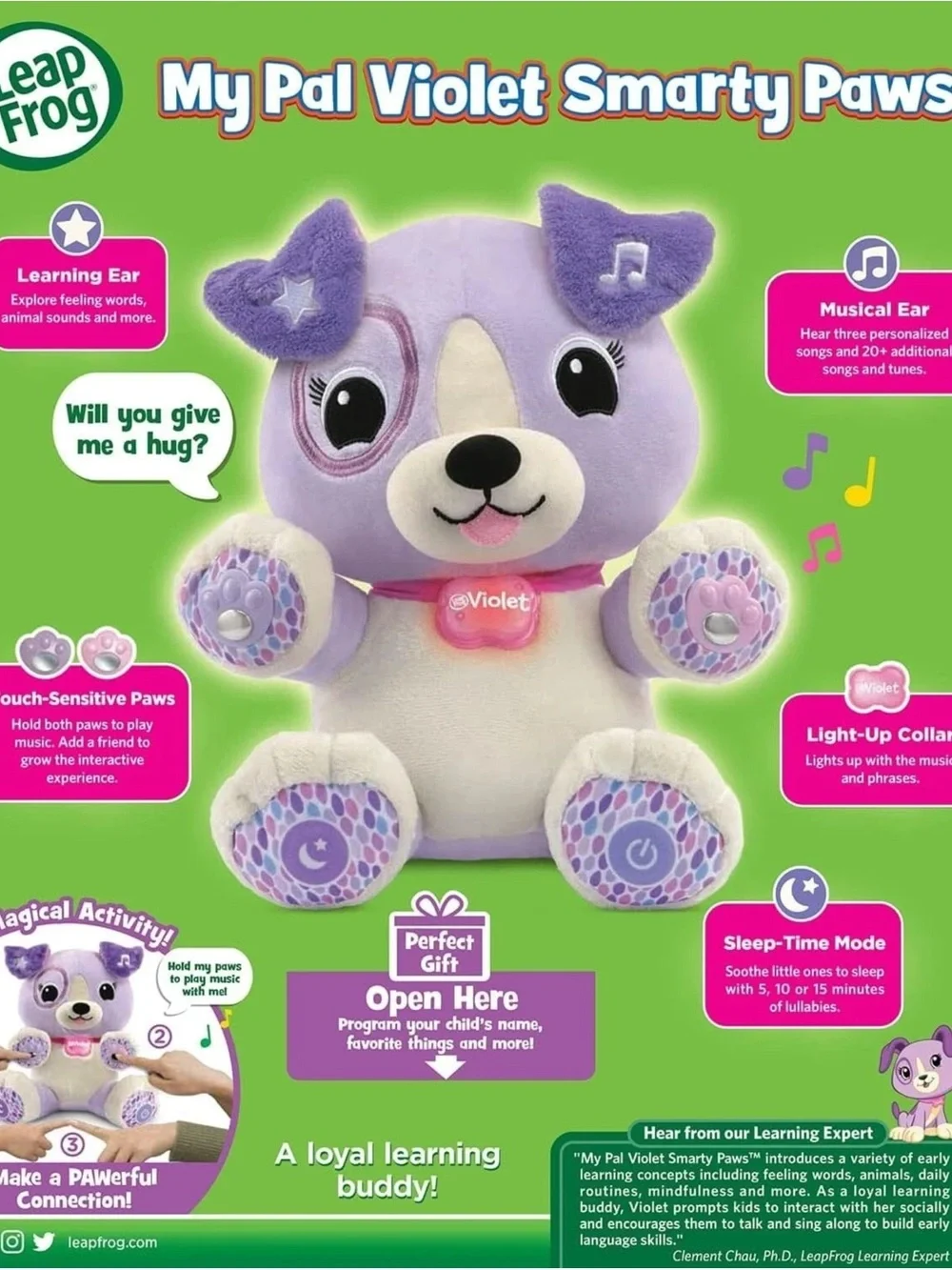 My Pal Violet Smarty Paws Plush - Purple